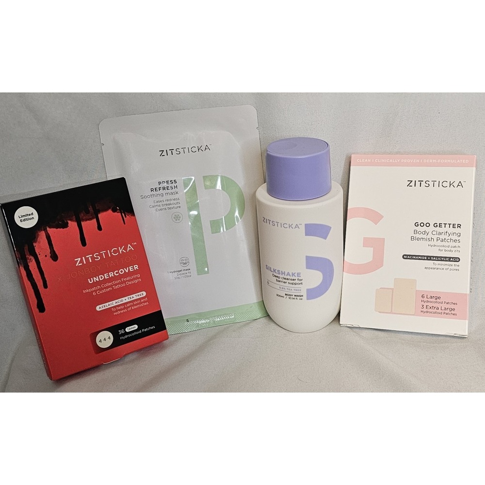 Lot Zitsticka Silkshake, Blemish Patches, Face Mask, Niacinamide, Sylicylic Acid